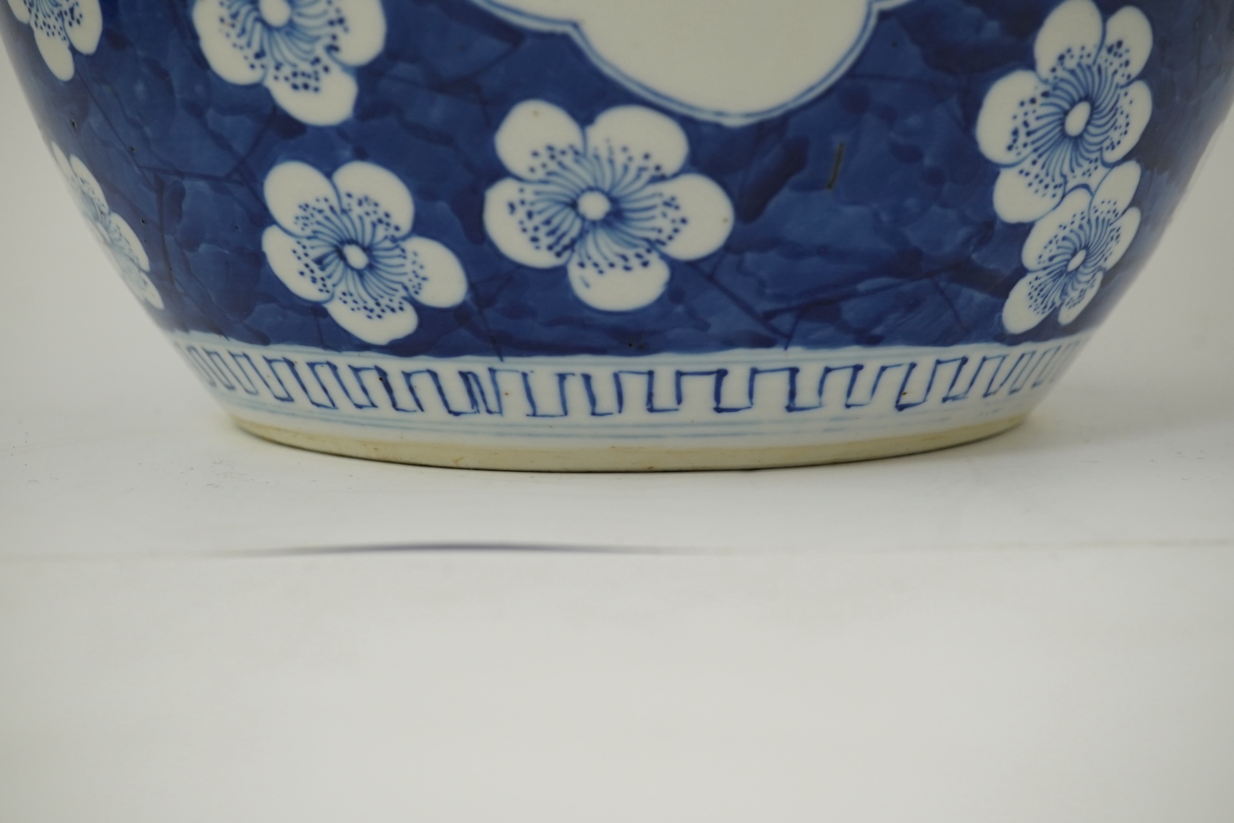 A large Chinese blue and white ‘Hundred Antiques’ jar and cover, late 19th century